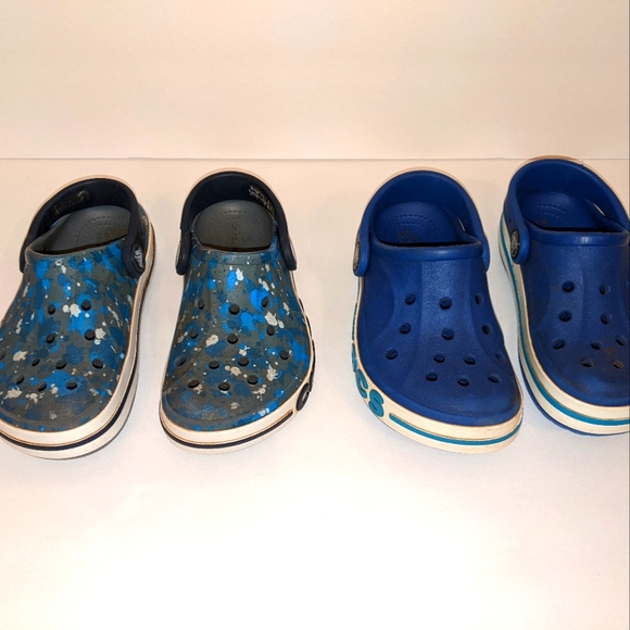 Boys Crocband Crocs Two Pair Lot C9 Clogs Shoes - Picture 2 of 4